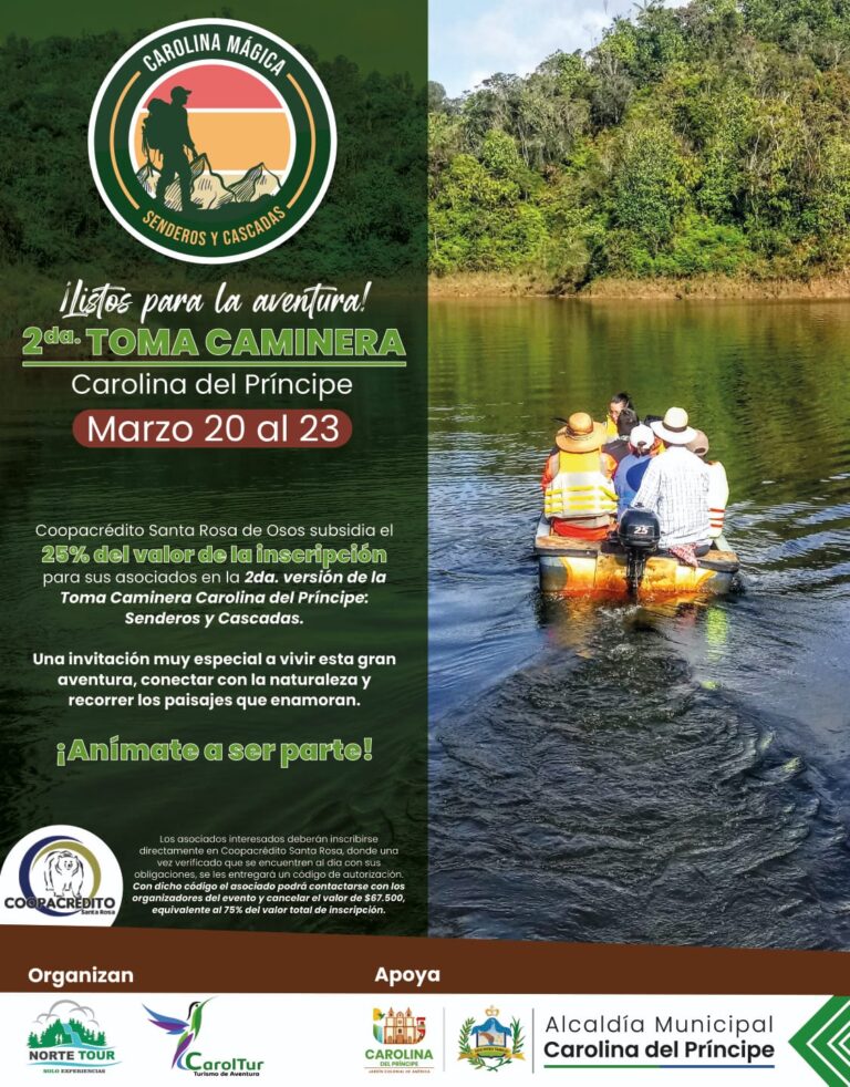 🌿🚶‍♂️ COOPACRÉDITO, orgulloso patrocinador de la 2da Toma Caminera – Carolina del Príncipe