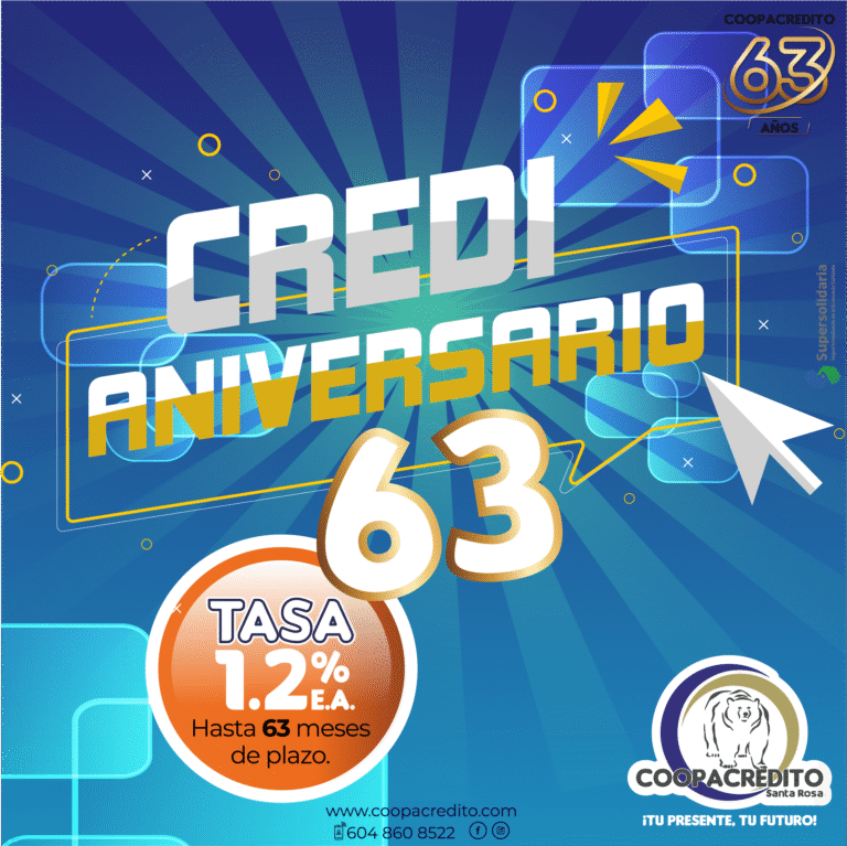 🎉 ¡Estamos de aniversario! Celebramos 63 años cooperando contigo 🎉