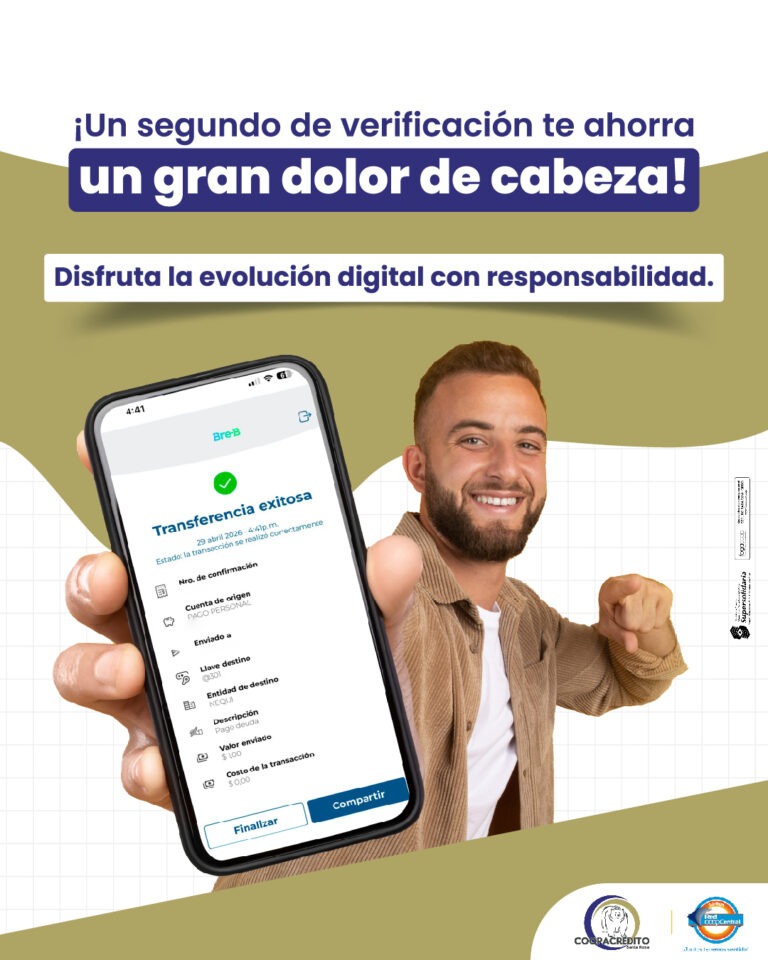Tu dinero ahora se mueve más fácil con Bre-B en COOPACRÉDITO.