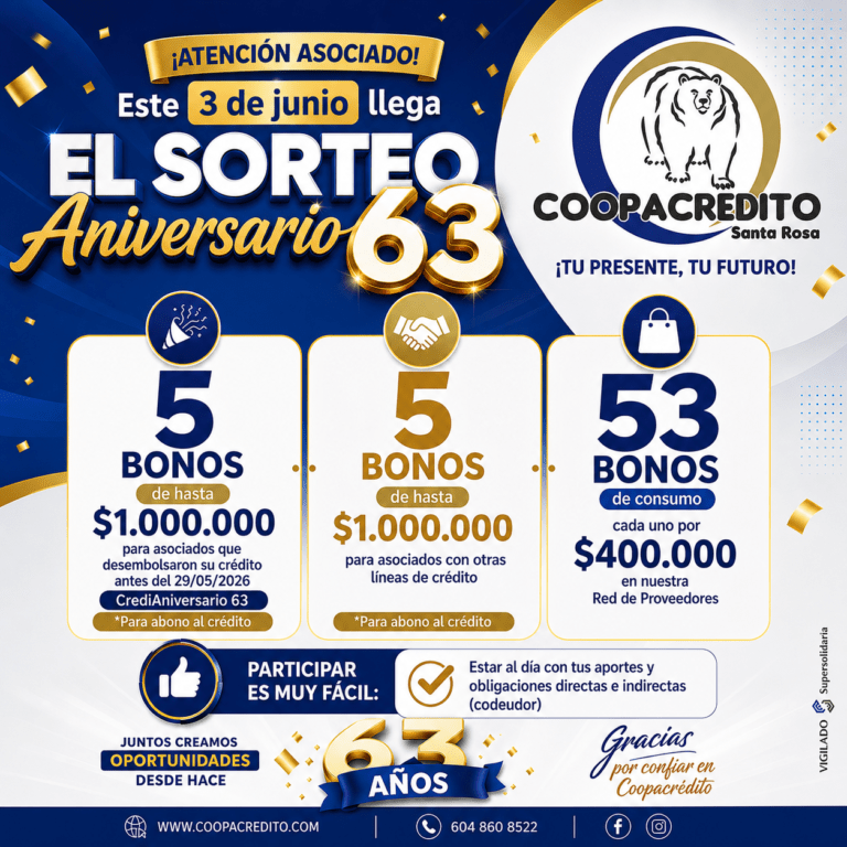 🎉 ¡Llegó el momento de celebrar juntos nuestro Aniversario 63! 🎉